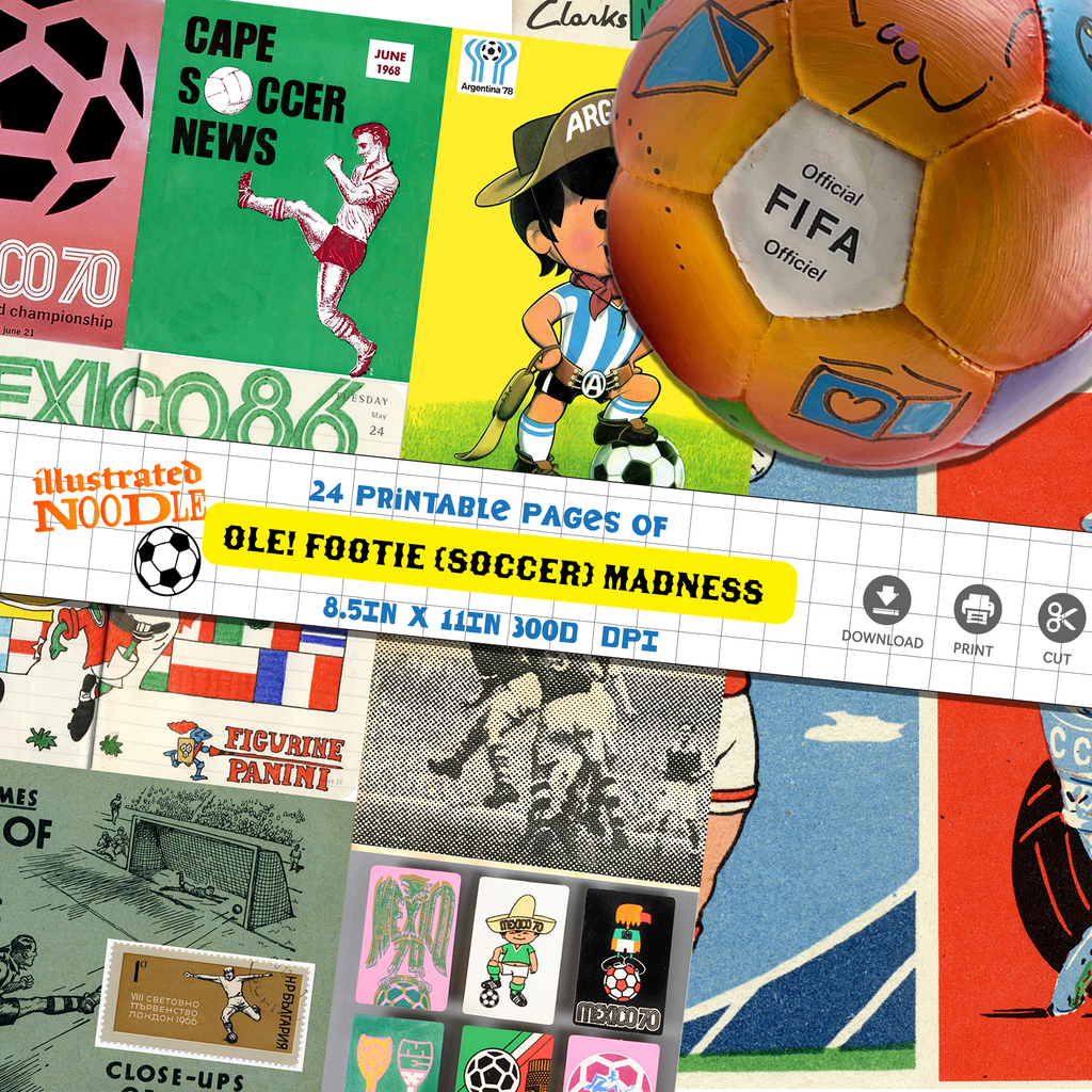 ILLUSTRATED NOODLE: World Cup Collage Kit - GOAL!